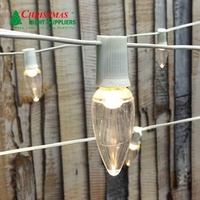 Ampoules LED de Noël durables C7/C9 SMD, blanc chaud doux, culot E12/E17, 0,8W, CRI élevé 90, dimmables