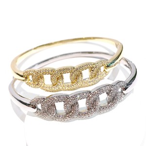 Copper Chain <b>Bracelet</b> Gold And <b>White</b> Micro Insert Diamond Jewelry Fashion Link <b>Bracelet</b> Spring 2025 Yiwu Origin - Product Image 5