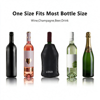 Manchon refroidisseur de vin portable le plus vendu avec logo personnalisé, manchon de refroidissement en gel pour le camping en plein air et les fêtes
