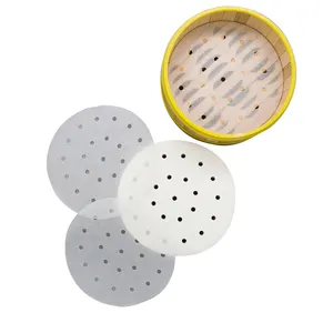 Nonstick Heat-resistant Silicone Coated Square Round Perforated Air Fryer Liner Parchment Baking Paper