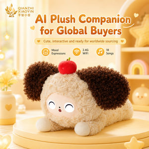 Peluche AI Chien Géant Allongé à Oreilles Bouclées Apple 3 Modèles IA ChatGPT Encyc. Clone vocal avec mémoire longue durée pour plus de 50 langues Module TUYA T5 - Product Image 1