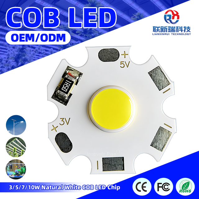 PCB Board LED Light Source Constant Voltage 5V 3W Cob Led Lamp Beads Natural White Dimmable USB Battery Spotlight CRI 80 3-Year