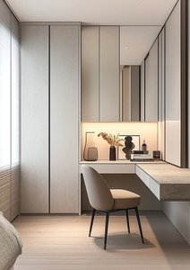 Armario <span class=keywords><strong>Vestidor</strong></span> Abierto de Alta Gama, Personalizado, <span class=keywords><strong>con</strong></span> Puerta de Vidrio, Zonificación Inteligente, Mueble de Almacenamiento Personalizado de Calidad Villa - Product Image 2