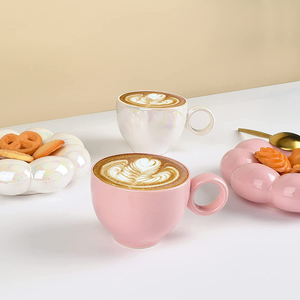Creatieve Schattige 7Oz Keramische Beker Met Zonnebloem Coaster Porselein Vaatwasser Magnetron Veilig Voor Thee Latte Melk In Kantoor Of Thuis - Product Image 3