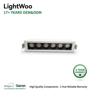 Lámpara de Techo LED Moderna con Rejilla, 5CCT Seleccionables, Acabado Blanco, para Oficina, Banco, Recepción, Muestra Gratis Disponible Ahora - Product Image 1