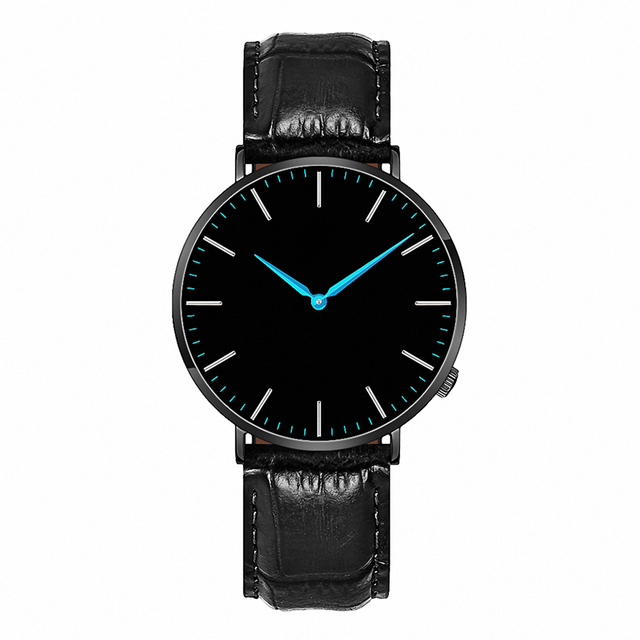 Minimalist Design Thin Stainless Steel case Ronda Movement Genuine Leather Strap 3ATM Waterproof Daniel Kendall Watch