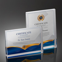 Plaque de présentation en cristal écologique en gros - Plaque d'honneur minimaliste personnalisée pour récompenses pour travaux d'excellence