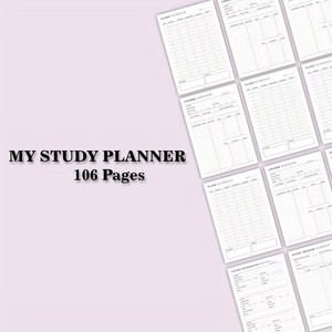 Carnet de planification des études |   Agenda scolaire pour étudiants avec suivi des objectifs et des <span class=keywords><strong>devoirs</strong></span>, planning des cours et registres de révision des examens - Product Image 6