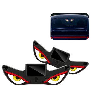 Feu de signalisation <span class=keywords><strong>LED</strong></span> solaire avec design yeux de démon <span class=keywords><strong>pour</strong></span> casques de voiture, pare-brise arrière et vitres de voiture - Product Image 1