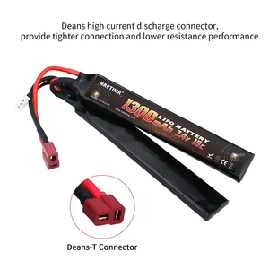Schneller Versand 2s 15c 7,4 V 1300mAh Power Airsoft Lipo Batterie Rc Batterie mit Deans-T-Anschluss - Product Image 2