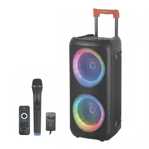 Manufacturer OEM DJ Loud Party Speaker Handhold Big Power dj bass Loud Soundbox Speaker Double 8 Inch Speaker Home