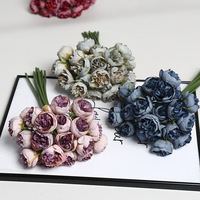 Künstliche Seidenrosen Herbstfarbene Blumenkugel-Tischdekoration - Klassischer Stil für Hochzeiten, Outdoor- und Heimdekoration - Großhandel