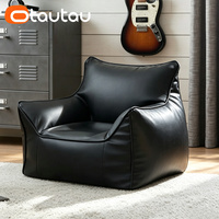 Housse de pouf en similicuir souple OTAUTAU SF152 sans rembourrage à l'intérieur