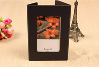 Boîte de présentation pliable en papier kraft recyclable personnalisée 10,2*15,5*0,5 cm avec fenêtre transparente pour carte postale, carte de vœux, fête