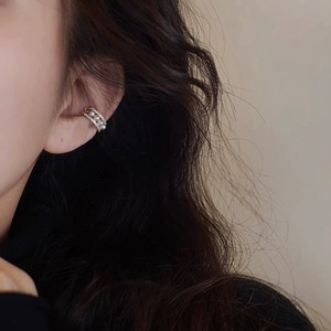 Pendientes de Perlas de Alta Gama, Diseño sin Perforación, Clip Pequeño para la Oreja, Estilo Retro Francés, para Mujer - Product Image 4