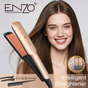 Plancha de Pelo Profesional <span class=keywords><strong>ENZO</strong></span> Gold Plate Wholesale Pro, Plancha de Pelo Multifunción para Salón de Belleza y <span class=keywords><strong>Barber</strong></span>ía - Product Image 2