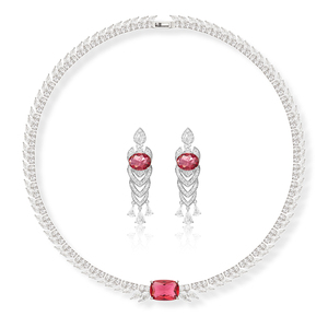 Collier de soirée pour femmes style <span class=keywords><strong>Victoria</strong></span>, or blanc, laiton, zircon de qualité 5A, cadeau d'anniversaire, <span class=keywords><strong>bijoux</strong></span> saoudiens - Product Image 6