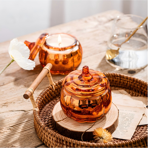 Velas Aromáticas de Cera de Soja con Forma de Calabaza, Juego de 2 Piezas, con Logotipo Personalizado de Alta Calidad, para Halloween, Andrew Af <span class=keywords><strong>Waal</strong></span> Senior - Product Image 1