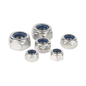 אגוז נעילה ניילון מגולוונת, Q235 פלדת פחמן, אגוז נעילה עצמית, אגוז נעילה m3-m30 - Product Image 5