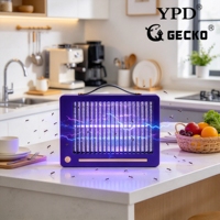 GECKO YPD LITIAN Destructeur d'insectes UV portable, tueur de moustiques électrique, piège à insectes alimenté par batterie USB avec poignée pour intérieur et extérieur