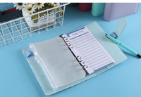 Carnet à spirale A6 en cuir PU personnalisé avec logo, classeur à 6 anneaux, agenda rechargeable à feuilles mobiles, couverture rigide, papier quadrillé