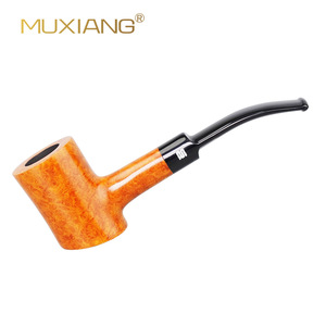 Bent Tobacco Pipe Briar Wood Apple Billiard Shape Smoking Pipe Men's Traditional Smoking Set - Product Image 3