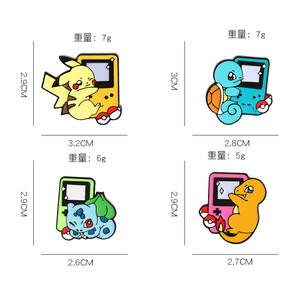 Pin esmaltado de Pika de dibujos animados, alfileres de solapa de Metal para ropa, venta al por mayor - Product Image 5