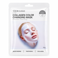 Masque au collagène changeant de couleur, masque facial hydratant au collagène en gel, panthénol, léger et doux, 30g, masque coréen