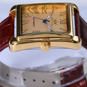 Orologio meccanico nuovo SEWOR Top Brand di lusso rettangolari da uomo orologi automatici meccanico <span class=keywords><strong>Roman</strong></span> Display orologio antico - Product Image 2