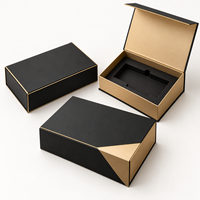 Boîte cadeau rigide magnétique personnalisée avec insert, emballage en papier de luxe avec logo pour les cosmétiques, l'électronique, les marques haut de gamme