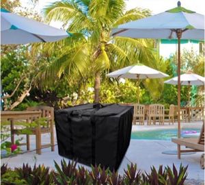 Échantillon Gratuit : Sac de Rangement Portable pour Coussins de Patio, avec Fermeture Éclair et Poignées, en Polyester Imperméable, pour Coussins de Siège de Mobilier d'Extérieur, Carré Noir - Product Image 3