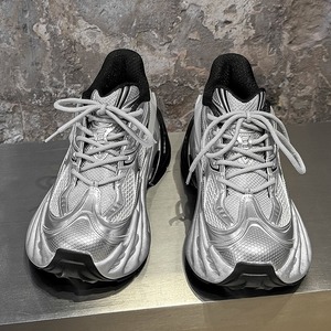 Grey mech-style high-top thick-soled outdoor <b>shoes</b> casual and versatile design men's couple sports <b>shoes</b> - Product Image 4