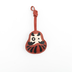 Porte-clés en cuir avec figurine rétro à barbe - Product Image 5