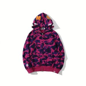Sudadera con Capucha y Cremallera Completa Bapees Camuflaje Tiburón de Alta Calidad 2026, 100% Algodón, Unisex para Hombre y Mujer, Estilo Urbano - Product Image 4