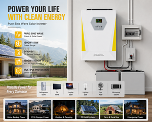 อินเวอร์เตอร์พลังงานแสงอาทิตย์ความถี่สูง24โวลต์/48โวลต์3KW 3.6KW 11KW 6.2KW 30-500VDC โวลต์โวลต์โวลต์150A 100A 80A ชาร์จพลังงานแสงอาทิตย์สำหรับนอกกริด - Product Image 5