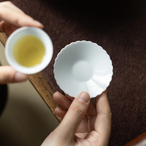 Guanlan Chrysanthemum <b>Tea</b> Coaster Porcelain Round Yingqing Color Heat Insulation Mat For Kung Fu <b>Tea</b> <b>Set</b> - Product Image 3