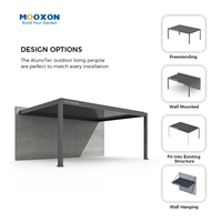 Mooxon Luxe Aluminium Pergola Toit Skypoly Aluminium Pergolas Extérieures Motorisé Bioclimatique Gazebo Carports