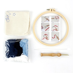 Kit de punzón de aguja personalizado, patrón de Bull Terrier, punto de cruz, artesanal, bordado, aro, tela, enhebrador de tela, juego de instrucciones - Product Image 3