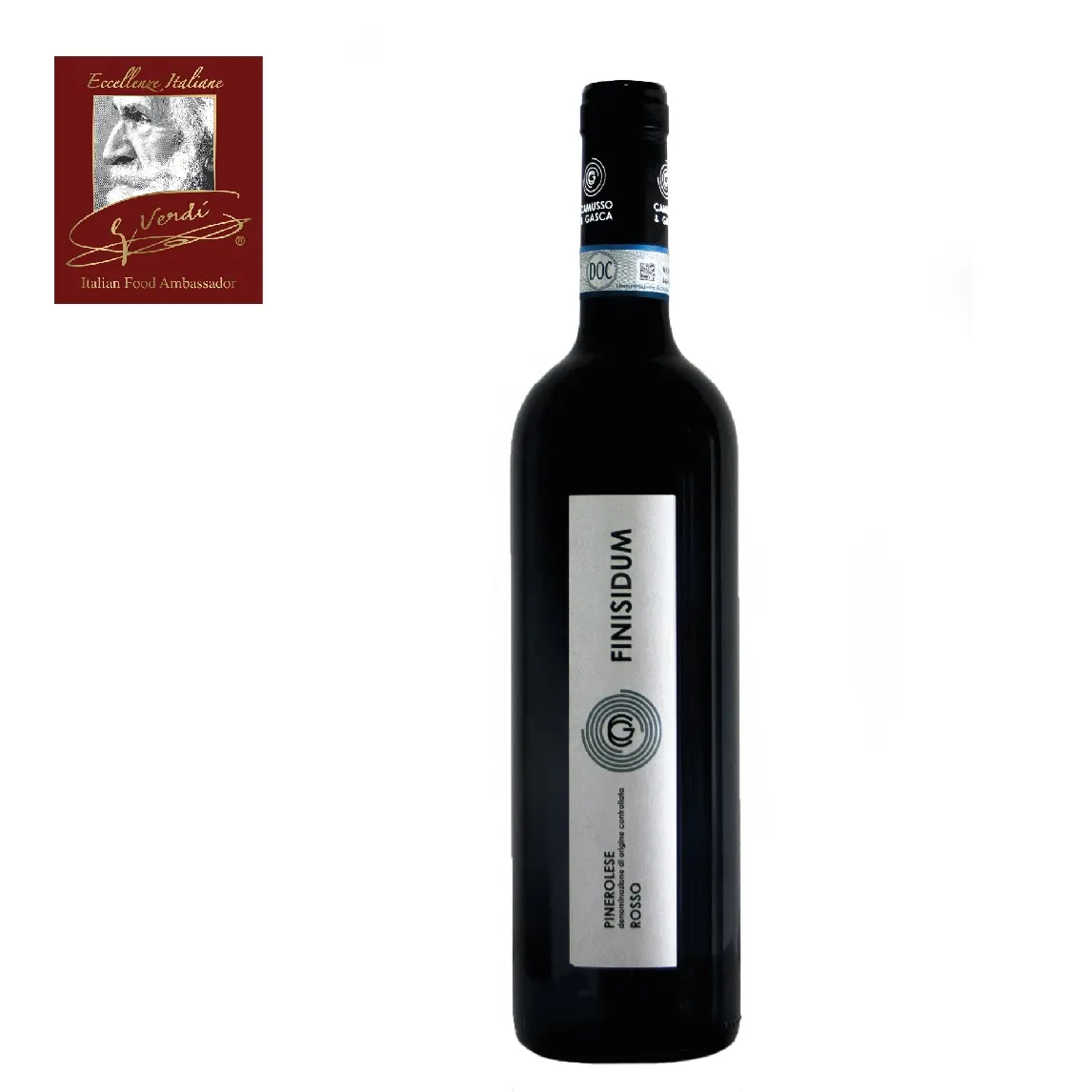 750 ml di Vino Rosso Pinerolese Doc Finisidum Giuseppe Verdi Selezione di Vino Rosso Made in Italia