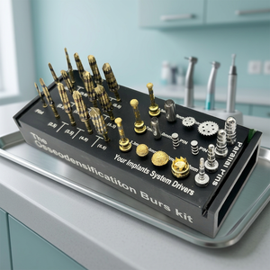 The Osseodensification Burs Kit 29pcs Manual Stainless Steel Dental Implant Drill <b>Set</b> Surgical <b>Drivers</b> for Maxillary Sinus Lift - Product Image 4
