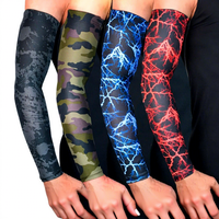Manchon de compression sportif en spandex fin, respirant et hautement élastique pour le bras, avec logo personnalisé, pour hommes et femmes, pour le basketball.