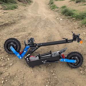 Patinete eléctrico plegable de doble Motor, 5600W de potencia, aleación de aluminio impermeable con asiento, batería inteligente, conveniente y rápido - Product Image 2