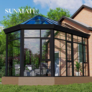 Veranda Personalizzata Moderna in Alluminio con Vetro Temperato Laminato Doppio o Triplo, <span class=keywords><strong>Giardino</strong></span> d'Inverno 4 Stagioni per Esterni - Product Image 2