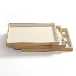 Plateau en bambou pour bijoux, bague, collier, bracelet, boîte de rangement, pendentif, boucles d'oreilles, présentoir de bijoux, vente en gros - Product Image 5