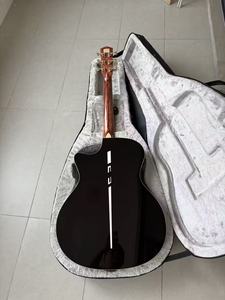 High Quality Hand Made Acoustic Guitar All Solid Spruce <b>Stringed</b> Music <b>Instrument</b> With Armrest Fretboard Inlay - Product Image 6