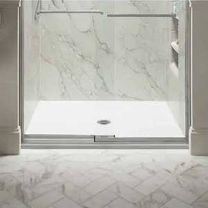 Wiselink Composite Stone Shower Tray Solid Surface Anti-Slip ADA Shower Pan