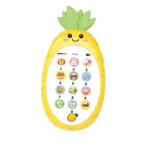 הנמכר ביותר פירות צורת צעצוע טלפון חכם מוסיקה קול ילדים למידה תינוק בבטחה תוכנן צעצוע טלפון עבור כיף ולמידה