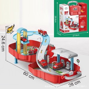 DIY Puzzle Puzzle Ingénierie Pompiers Police Voiture Racing Set <span class=keywords><strong>Parking</strong></span> Lot Sacs à dos Jouets éducatifs Pretend Play Toys - Product Image 6