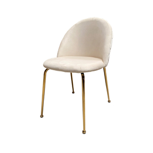 Chaises de salle à manger en tissu velours gris rose moderne, chaises de salon avec pieds en métal, ensemble de meubles de salle à manger - Product Image 5