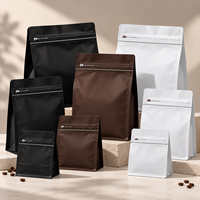 Sachet de café mat brun refermable avec fermeture éclair, anti-lumière et anti-humidité, personnalisable, fabriqué par ECO Manufacturer